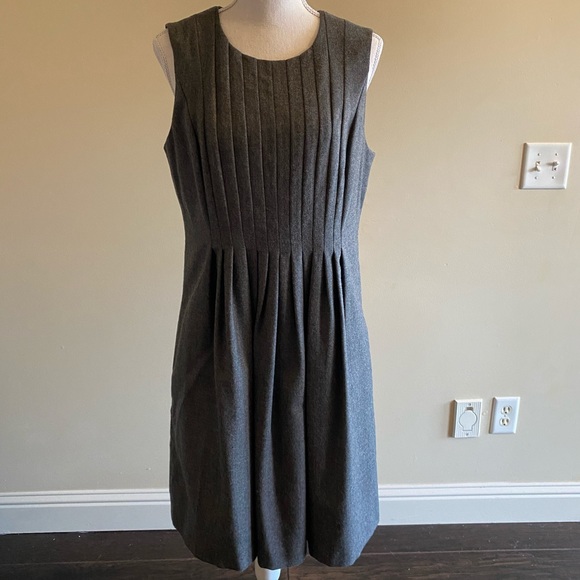 Grey wool business dress